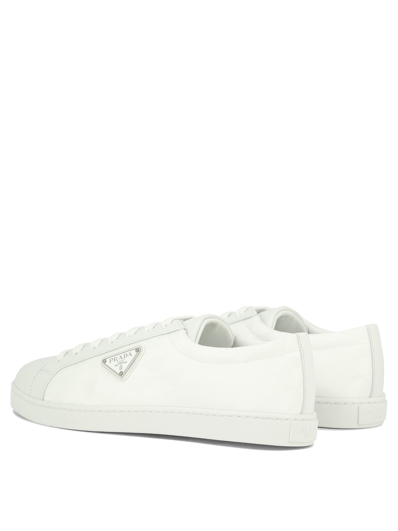 PRADA Leather and Re-Nylon sneakers